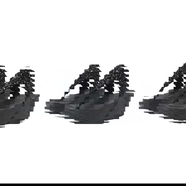 Fit Flop Womens/Ladies Shimmer Foil Sandals - Black