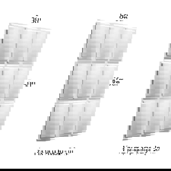 W3DP0007 - GA-WA07 Cubes Eco Friendly 3D Wall Panels Decorative Tiles - 50x50 cm - 12 Boards (for 3 sqm2)