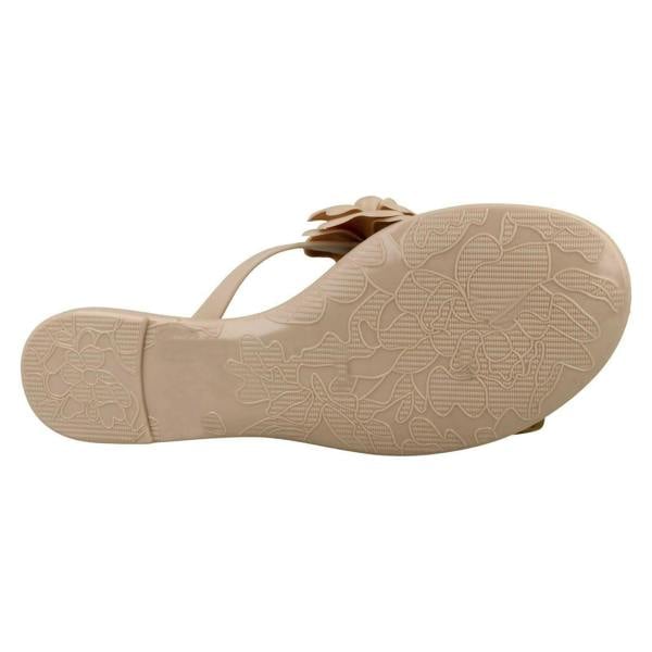 Spot On Ladies Spot On Flat Jelly Toepost Sandals