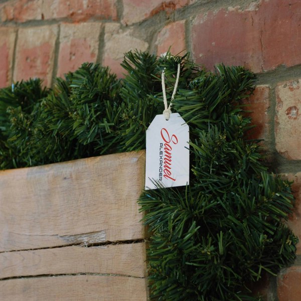 Samuel Alexander 270cm (9ft) x 20cm Samuel Alexander Pine Christmas Garland Plain Green