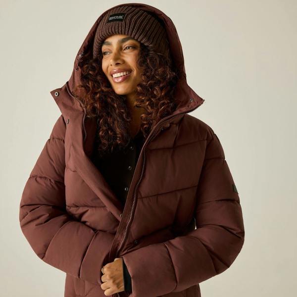 Regatta Womens/Ladies Eloria Long Length Padded Jacket - Dark Cherry