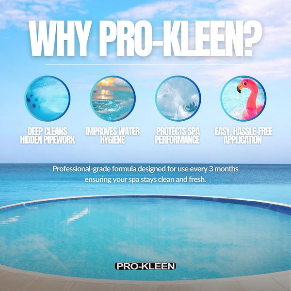 ProKleen 10L of Pro-Kleen Hot Tub & Whirlpool Complete System Flush Cleaner