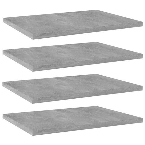 Berkfield Bookshelf Boards 4 pcs Concrete Grey 40x30x1.5 cm Engineered Wood