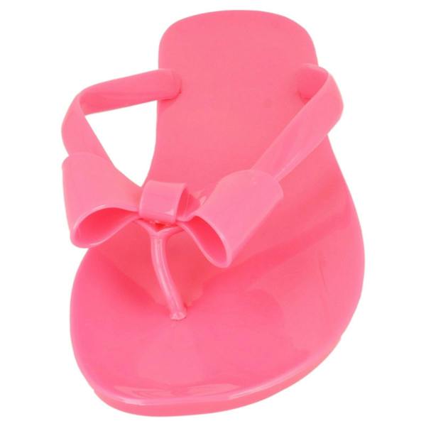 Spot On Ladies Spot On Flat Bow Trim Toepost Jelly Sandal