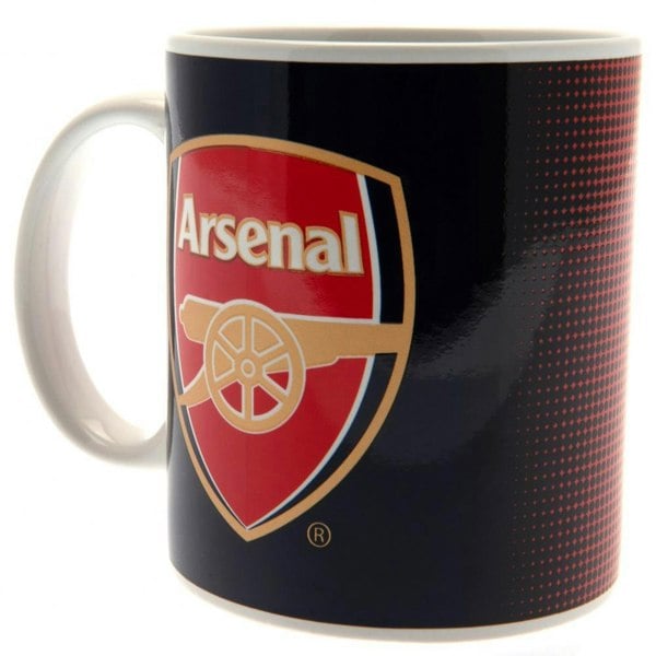 Arsenal FC Fade Design Ceramic Mug In Printed Card Box - Navy/Red/White