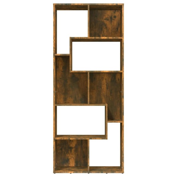 Berkfield Book Cabinet Smoked Oak 67x24x161 cm Engineered Wood