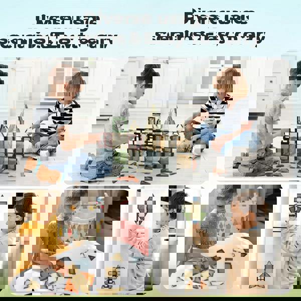 Dekko Magnetic Tiles 60PC for Kids Building Blocks Construction Fun Activity Kit