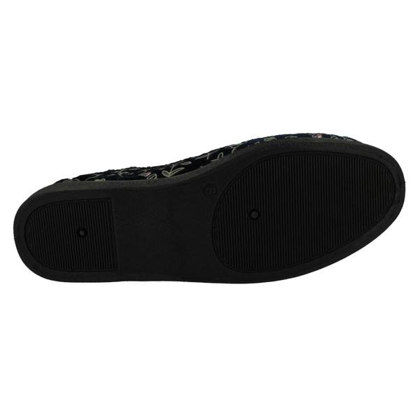 Jo & Joe Ladies Jo & Joe Floral Detailed Hook And Loop Slippers Eva