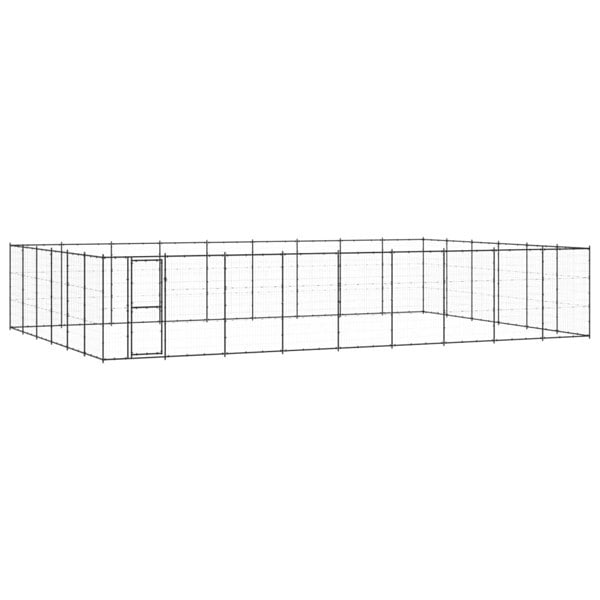 Berkfield Outdoor Dog Kennel Steel 65.34 m2