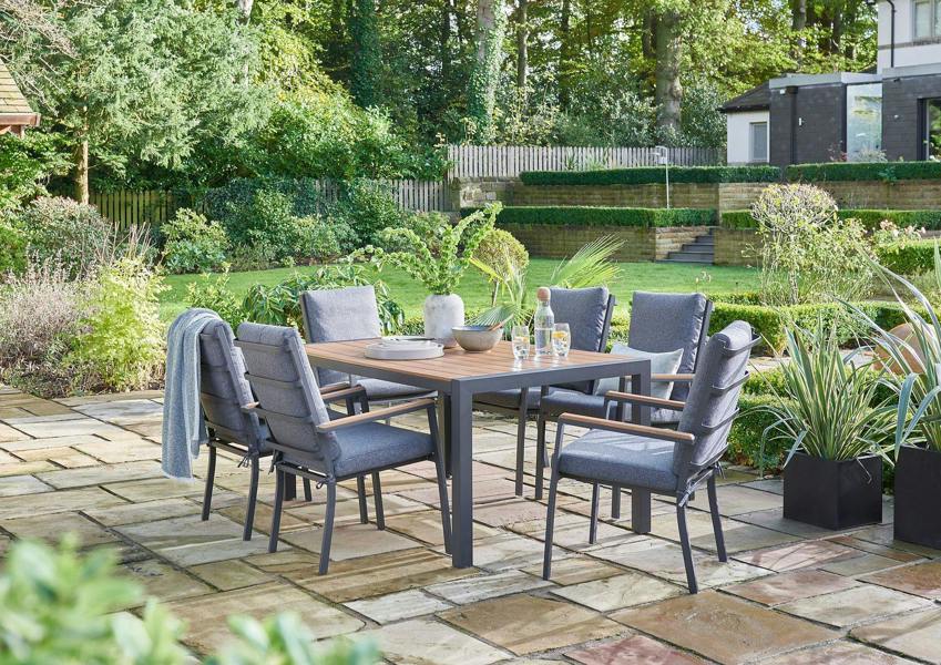 Norfolk Leisure Easton Six Seater Dining Set with Cushions