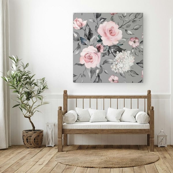 Warren Reed Dusty Pink Roses Canvas