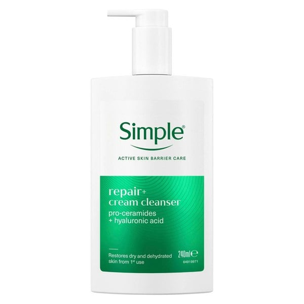 Simple Repair+ Facial Cleanser Soothing Hydrating Gentle Face Wash, 240ml