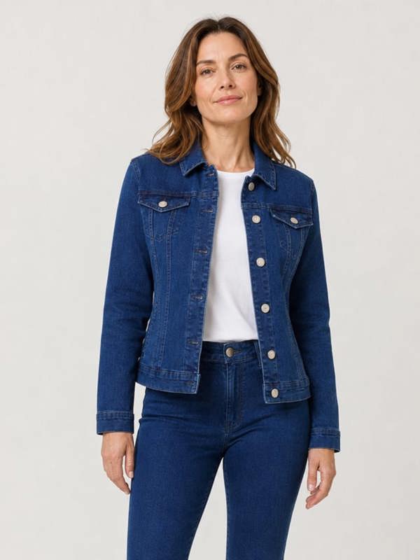 PennyPlain Denim Style Jacket - Blue Wash