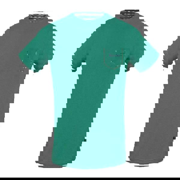 Aquascutum Mens Checked False Pocket T-Shirt - Green - 