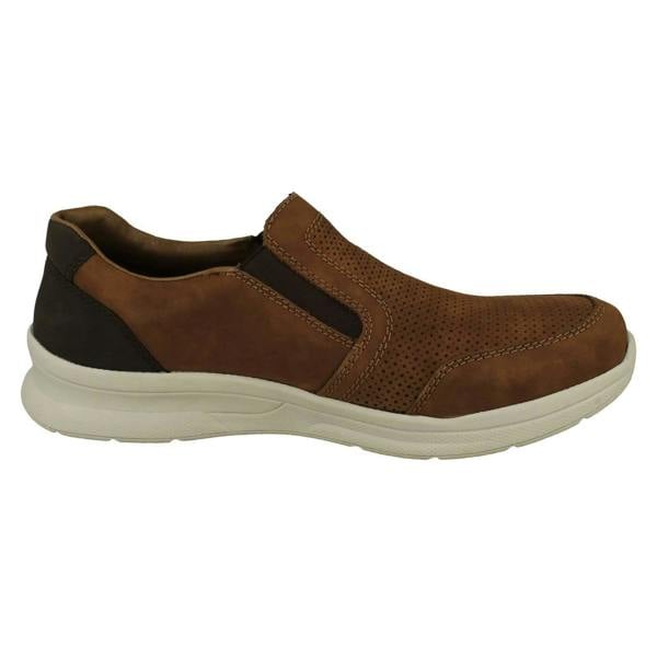 Rieker Mens Rieker Punched Detailed Wide Fitting Shoes 14853