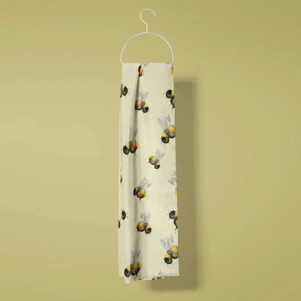 Art on Scarves Recycled Bottle Scarf - Bees