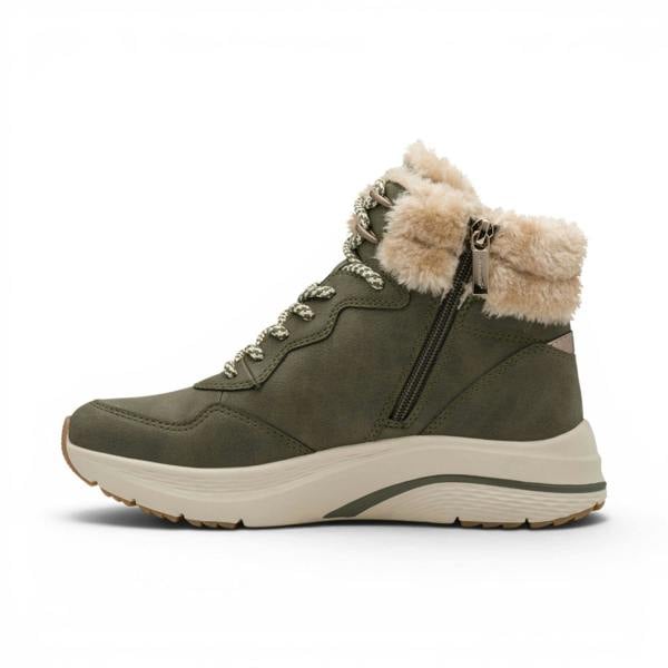 Tamaris Women’s Green Warm Winter Waterproof Lace-up Ankle Boots - 26278-45
