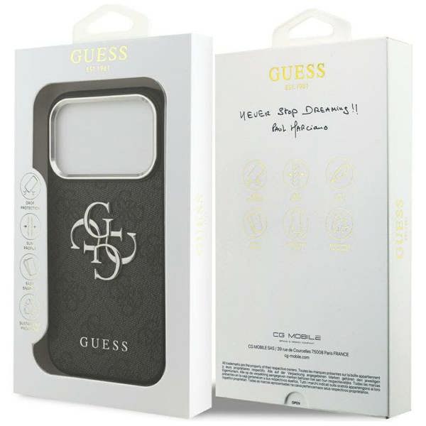 Guess Big 4G Classic Logo Case for iPhone 17 Pro Max 6.9" Black - GUHCP17XP4G4SMCK