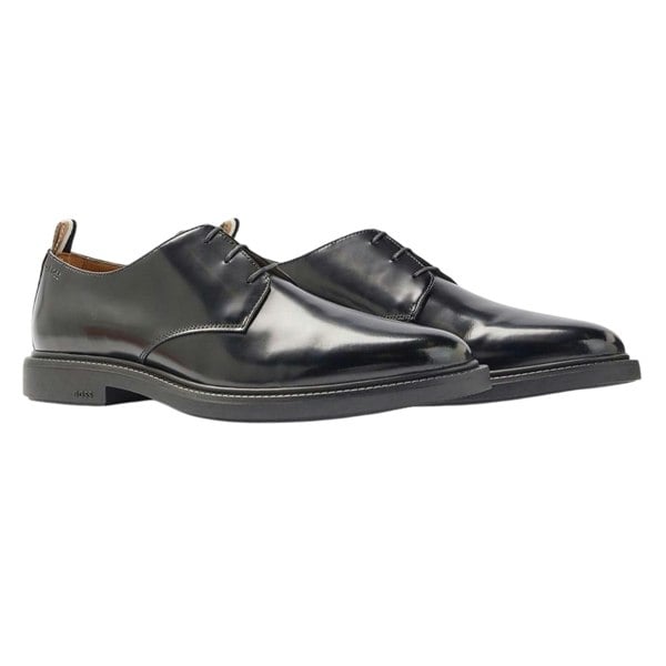 Hugo Boss Mens Larry Leather Derby Shoes - Black