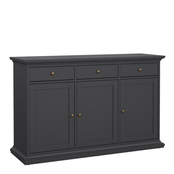 Furniture To Go Paris Sideboard with 3 doors and 3 drawers in Matt Grey