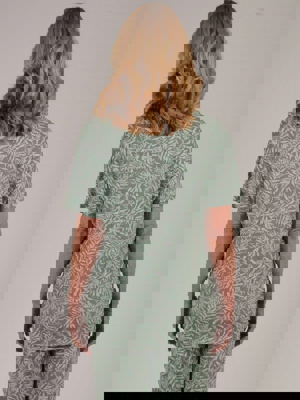 TIGI-Wear Fern Ivory Leaf Pyjama Top