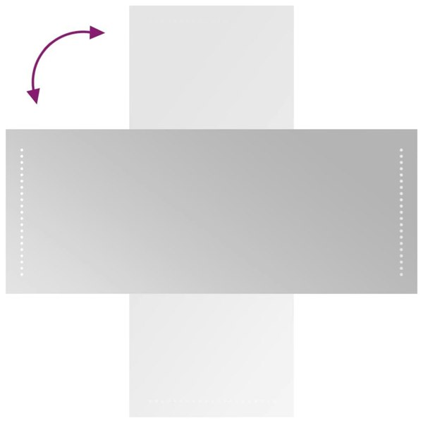 Berkfield LED Bathroom Mirror 40x100 cm