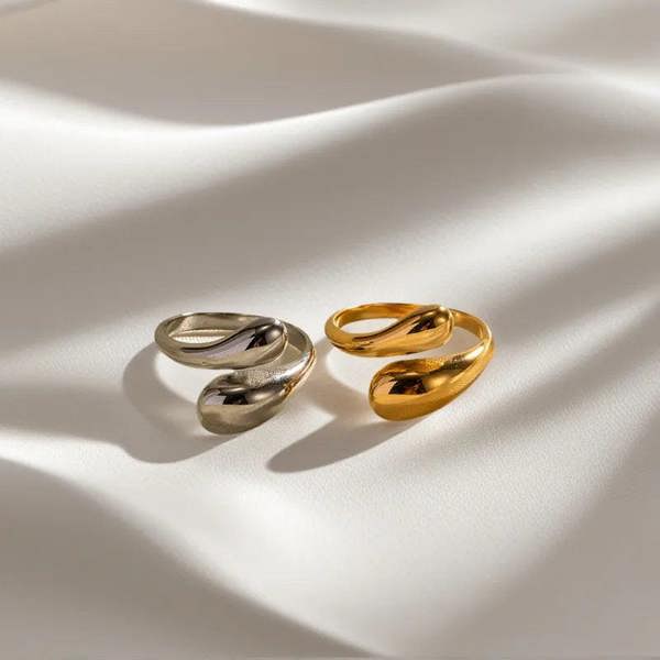 Elk & Bloom Chunky Double Dome 14K Gold Ring