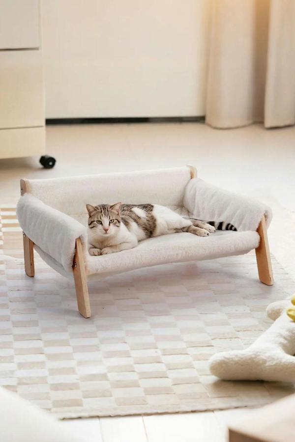 Soft and Comfortable Wooden Frame Pet Sofa