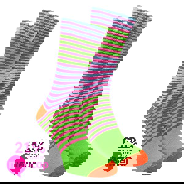 Sock Snob 1 Pair Mencap Funky Stripes Rock Your Socks by Sock Snob