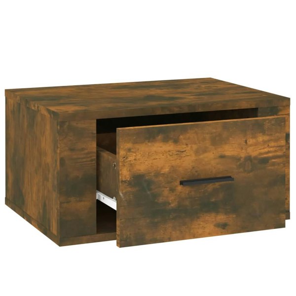 Berkfield Wall-mounted Bedside Cabinets 2 pcs Smoked Oak 50x36x25 cm
