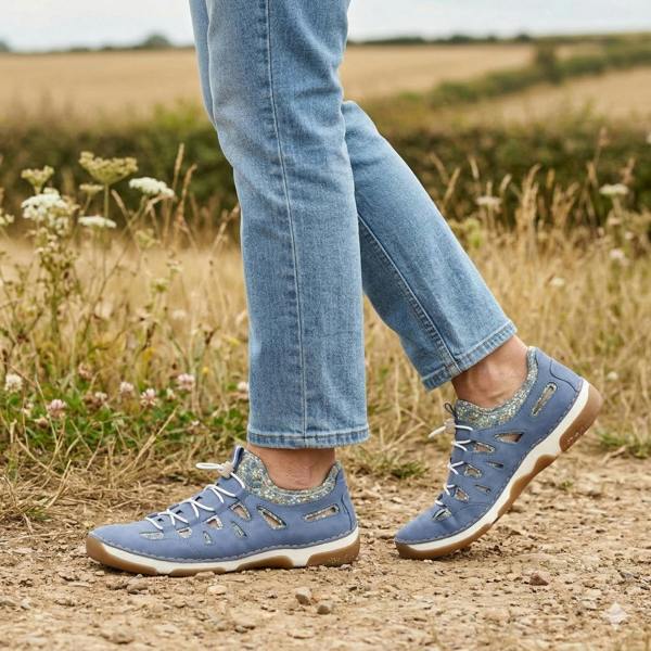 Rieker Rieker 55956 Womens Comfort Shoes Sky