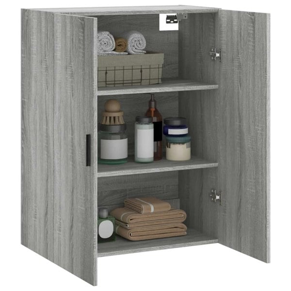 Berkfield Wall Mounted Cabinet Grey Sonoma 69.5x34x90 cm