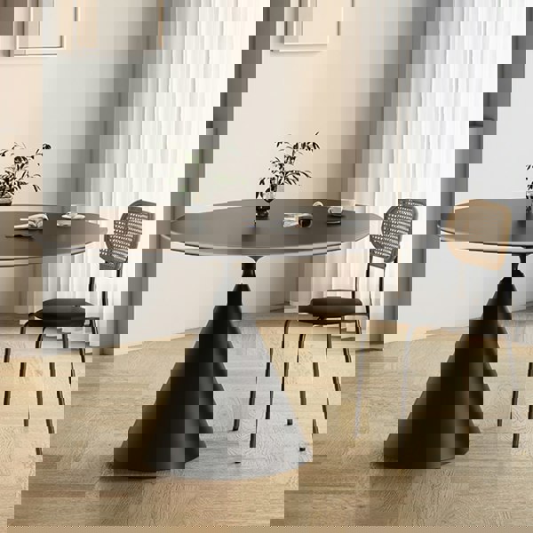 Calvin Cone Round Dining Table, Black-Rit Concept-Rit Concept