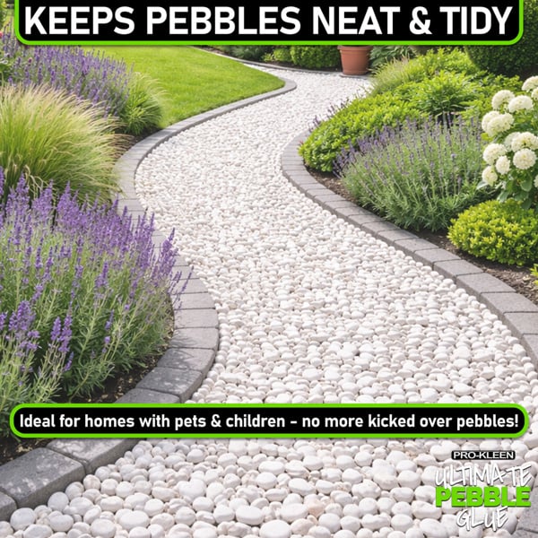 ProKleen Pro-Kleen Ultimate Pebble Glue 10L (Covers 160 ft2) Pebble Glue Binder For Gravel, Stones, Slate & Mulch