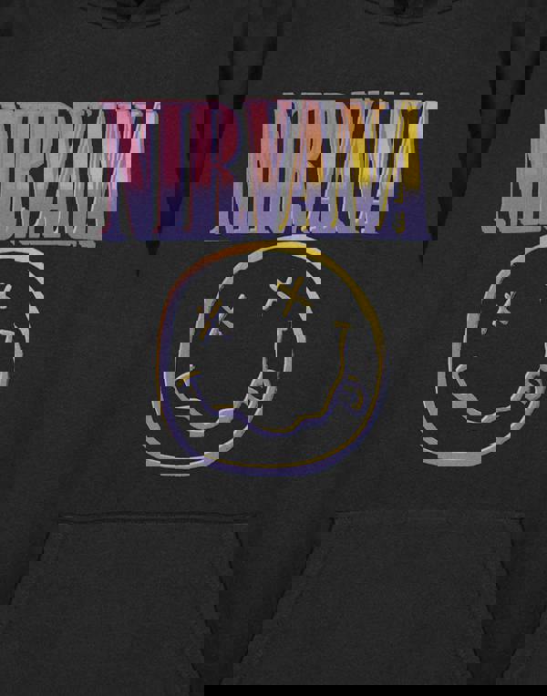 Nirvana Unisex Black Sunset Logo Adults Hoodie