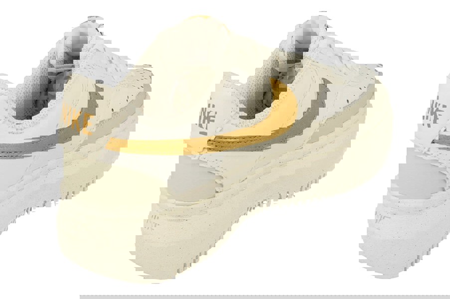 Nike Womens Court Vision Alta Trainers Dz5394  100 - White Metallic Gold Light Bone 100 - Photo 2