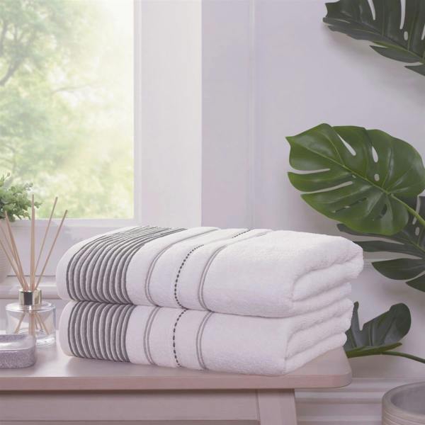 Rapport Dakota Stripe Mono 6pc Towel Bale