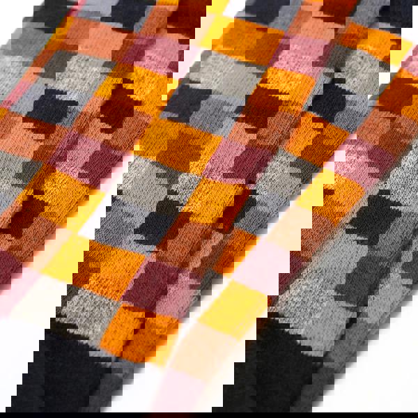 Jemsox Square Pattern Organic Cotton Mens Socks | Comfort Top & Soft Fit