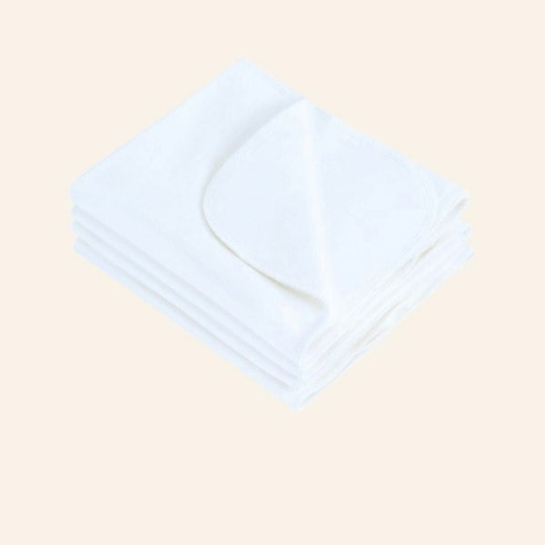 White Organic Burp Cloths - Pack of 4