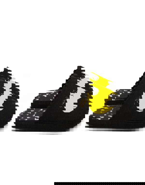 DC Comics Batman Mens Black Logo Mule Slippers