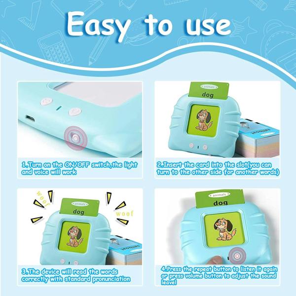 Dyzi Interactive Learning Cards for Toddlers 2-6: 224 Preschool Flashcards - Educational Toy