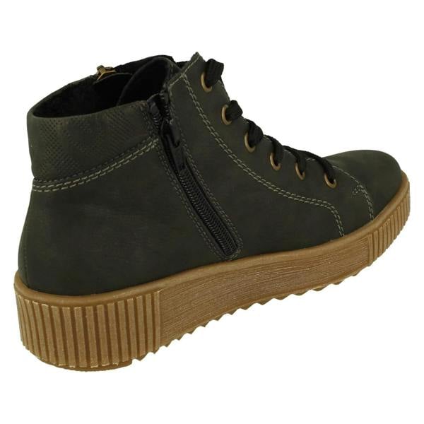 Rieker Ladies Rieker Patterned Cuff Detailed Ankle Boots M6434