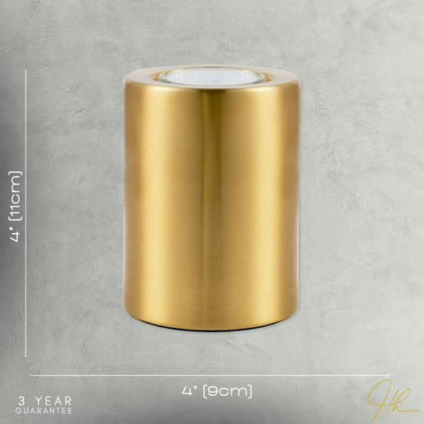 Small and Contemporary Brushed Gold LED Table/Floor Lamp Uplighter Image 7
