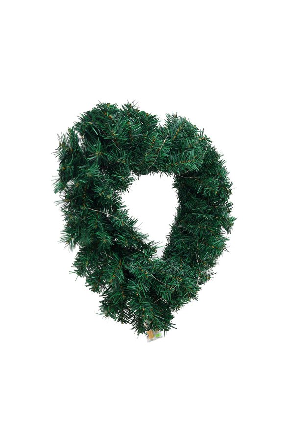 Living and Home Artificial Heart-shaped Door Hanging Garland Christmas Decoration with Light String