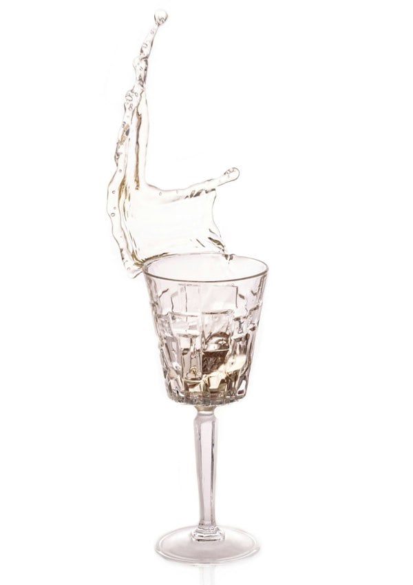 Diamante Crystal White Wine Glasses 'Quartz' - Set of 2