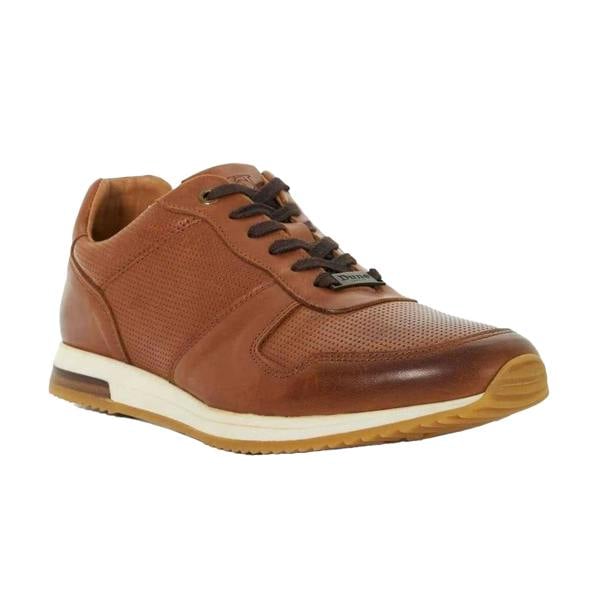Dune London Mens Trilogy Suede Trainers - Tan - 