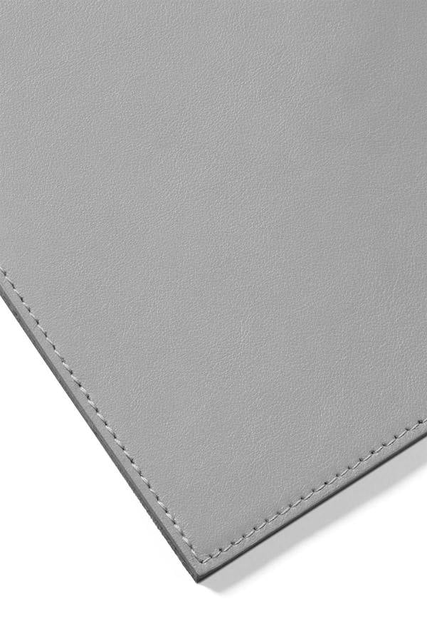 Durable Genuine Leather Non-Slip Desk Mat PC Keyboard Pad | 65x45 cm | Grey