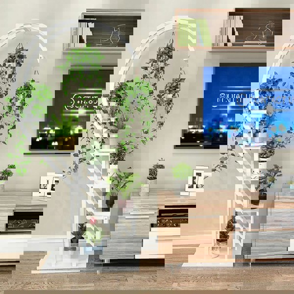 Living and Home 4 Tiers Curved Plant Stand Half-Heart Bonsai Display Shelf