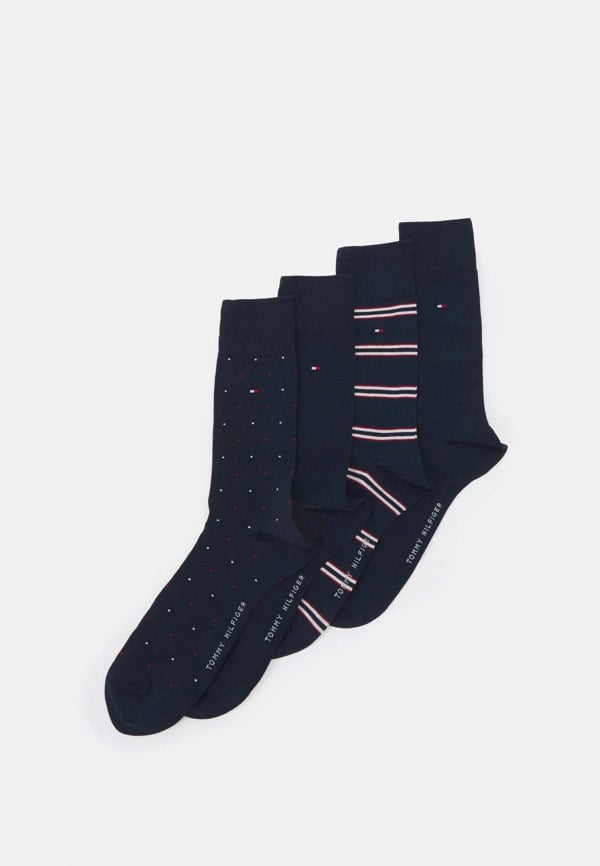 Tommy Hilfiger Men's Navy Blue 4 Pack Socks Gift Box (Size 9-11 UK)