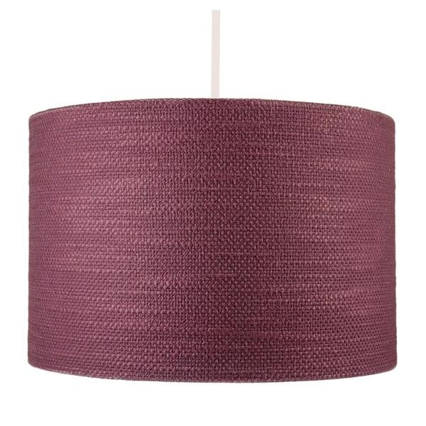 Tawny Port Burgundy Textured Linen Pendant Light Shade with Diffuser Image 8
